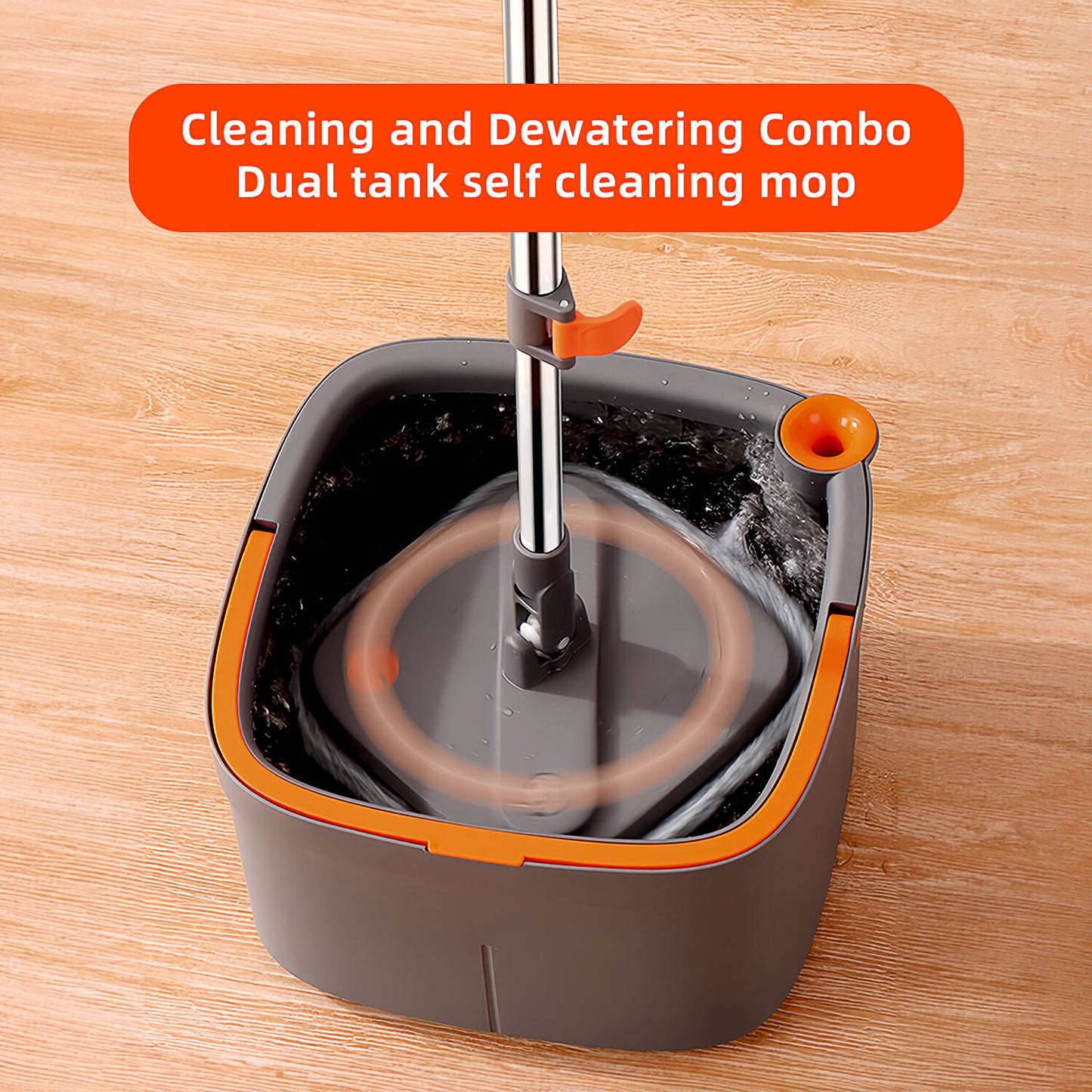 360° Spin Mop and Bucket Set with Self Separation Dirty and Clean Water System